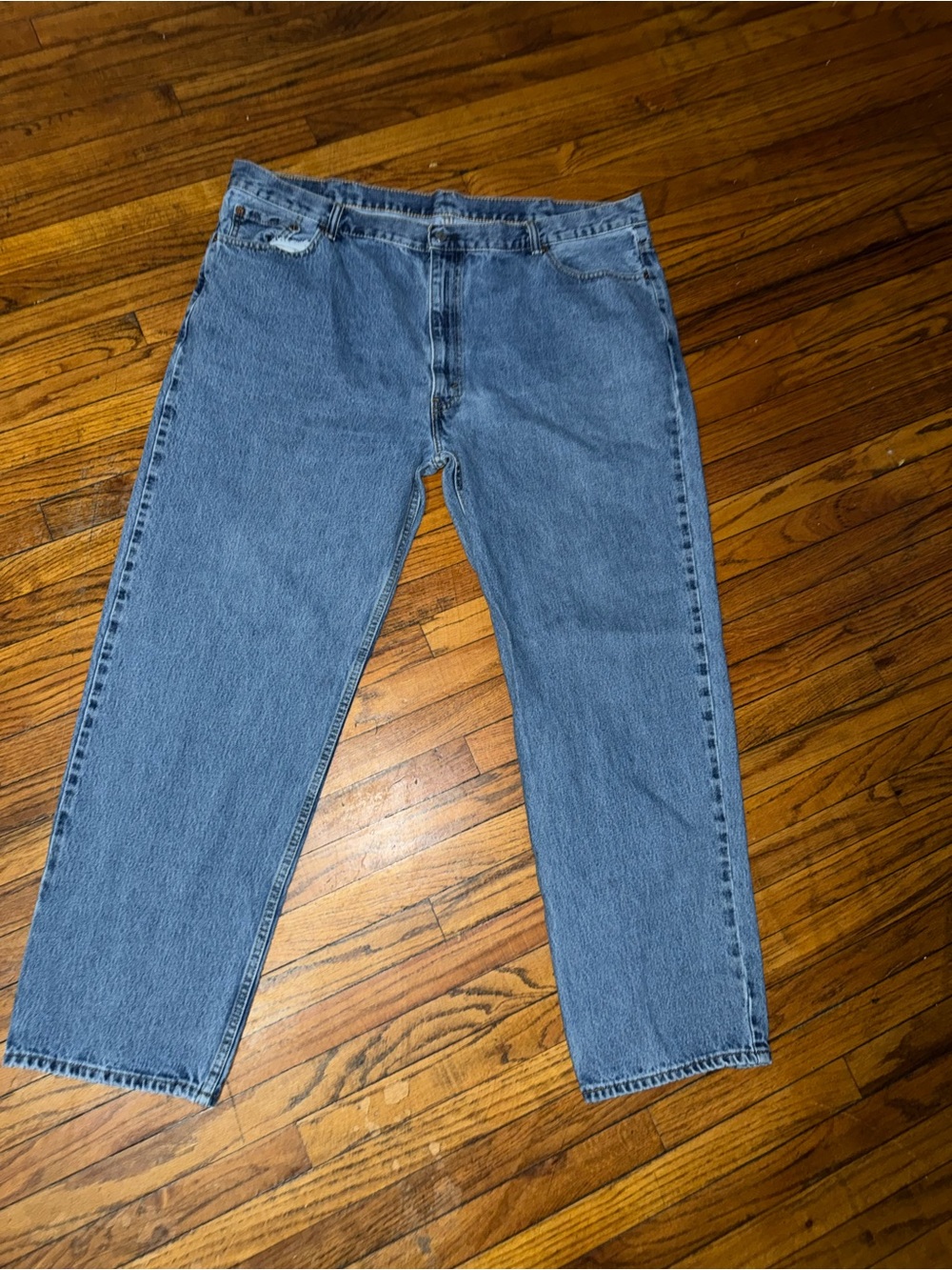 Levi’s 550 Jeans Men’s W46 Light Wash Relaxed Fit Straight Leg 90s Y2K - Picture 3 of 13